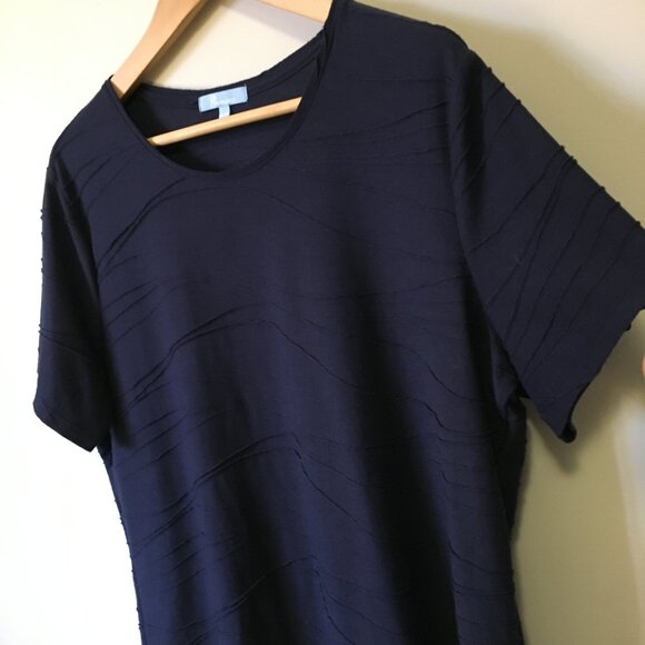 Penmans Darky Navy Blue Raised Wave Tee - Picture 5 of 15